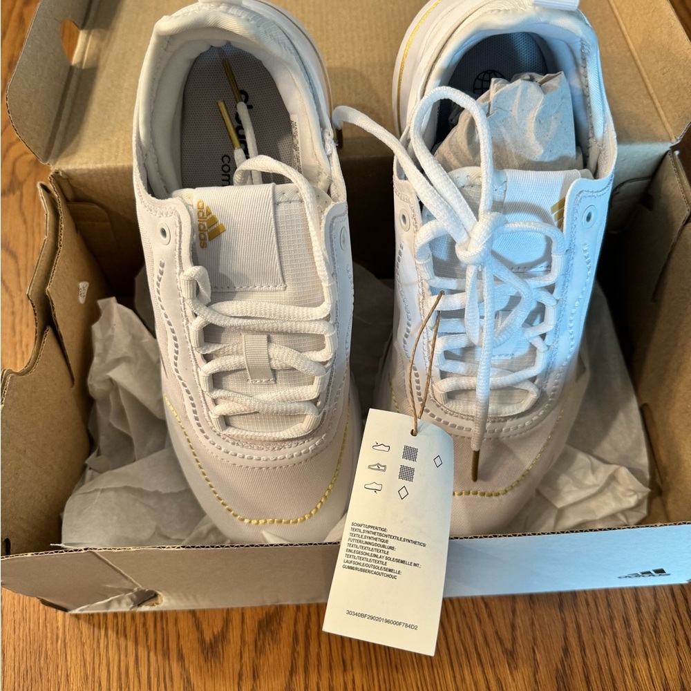 NIB Adidas Fukasa Run Shoes | Women's Size 6.5 | White | Running/Athletic - Picture 3 of 4